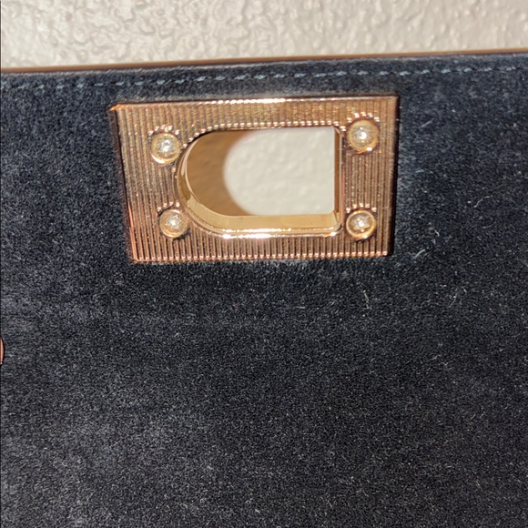 Furla 1927 Black Leather Clutch with Gold Chain - Picture 4 of 5